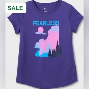 All in motion girls drift moisture wicking UPF short sleeve athletic shirt 7/8